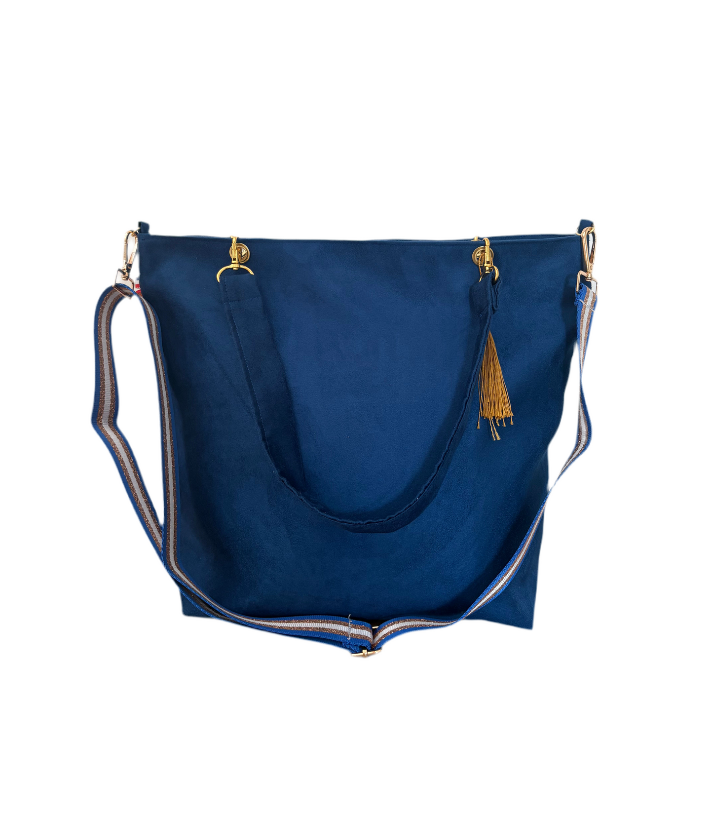 Sac cabas en suédine bleu roi Pervenche