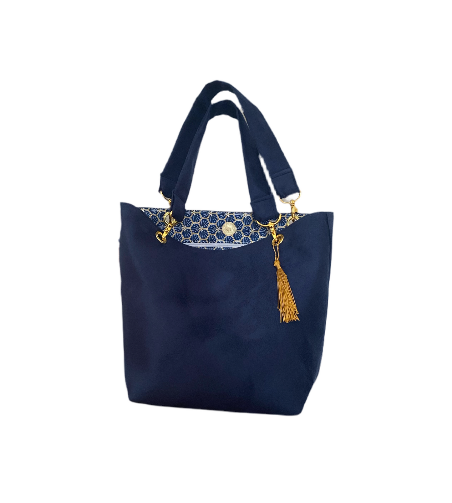 Sac à main en suédine bleu foncé Jacinthe