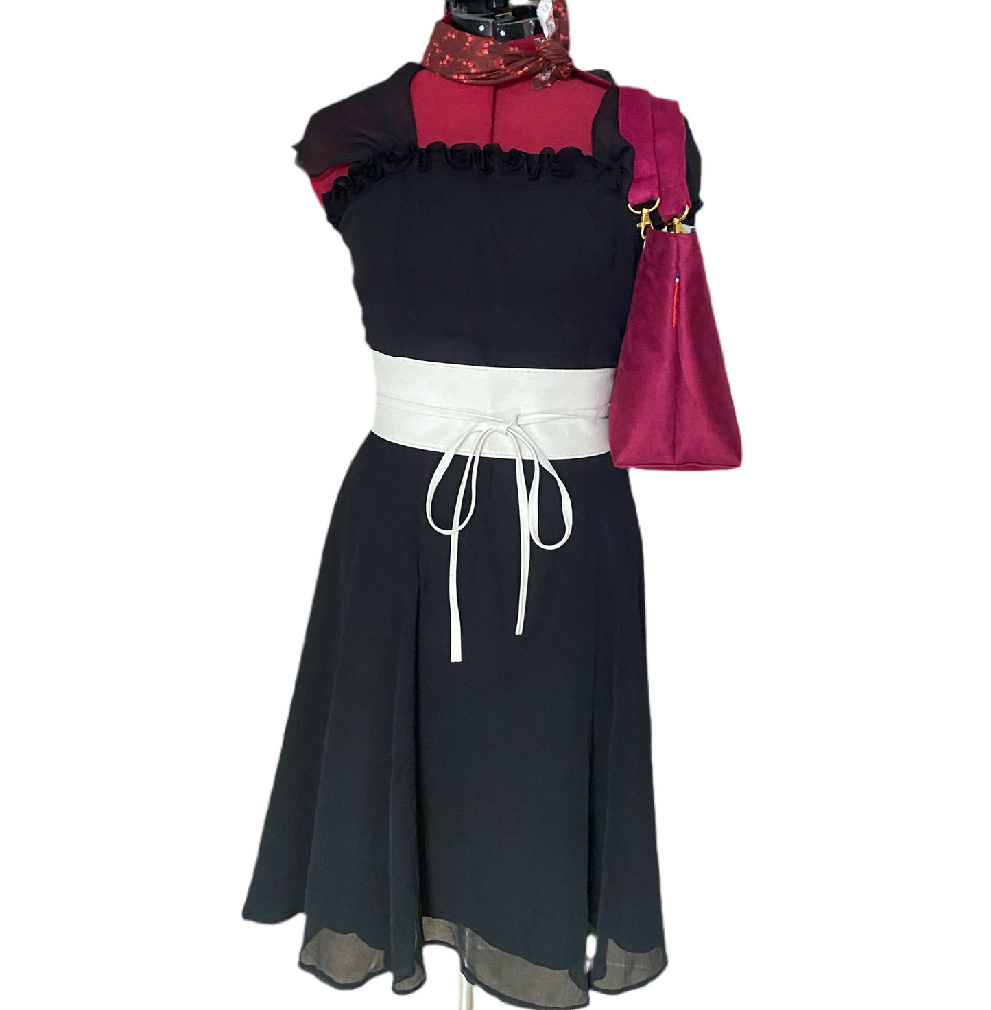 Sac à main en suédine fuchsia Pivoine