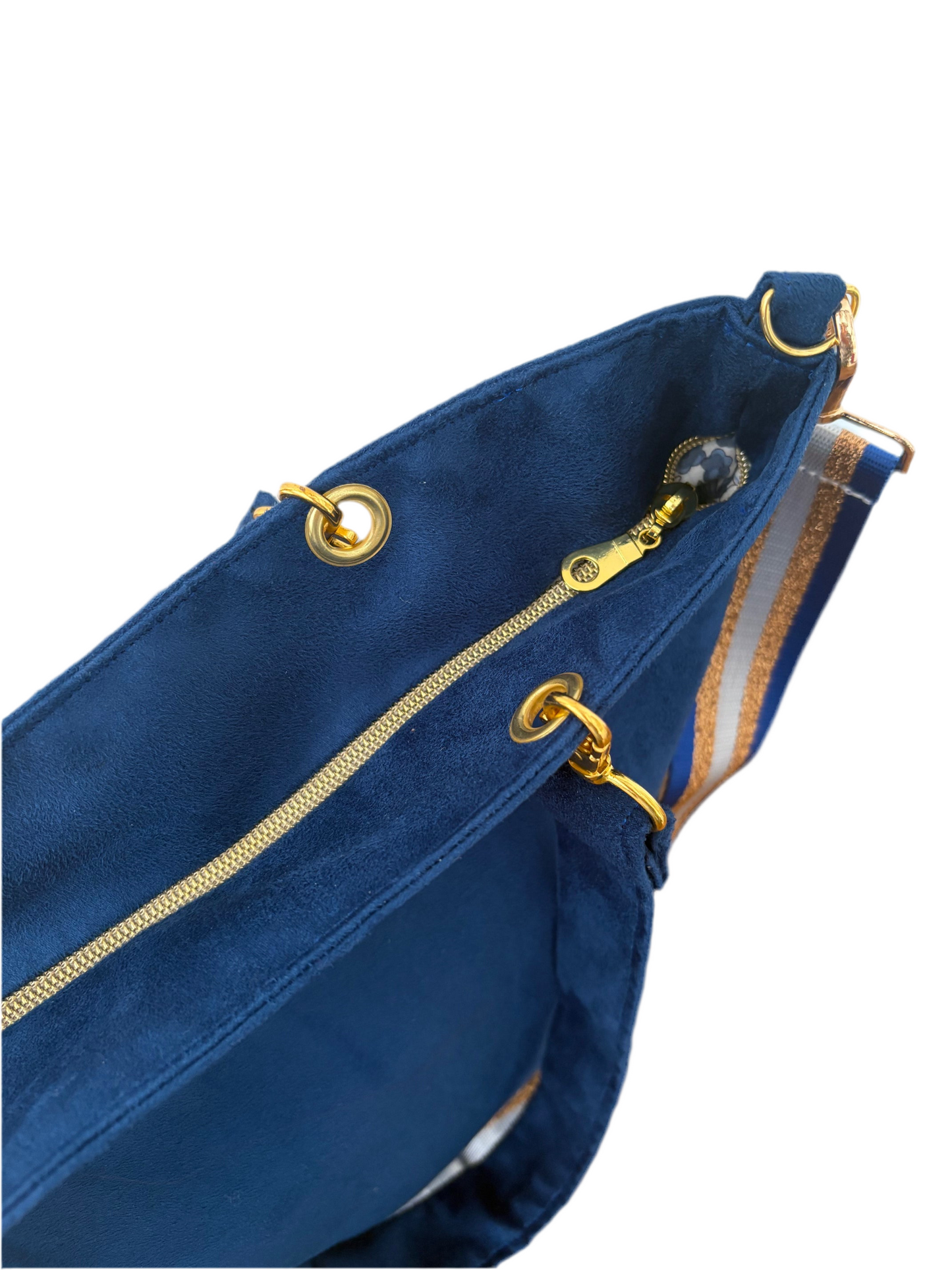 Sac cabas en suédine bleu roi Pervenche