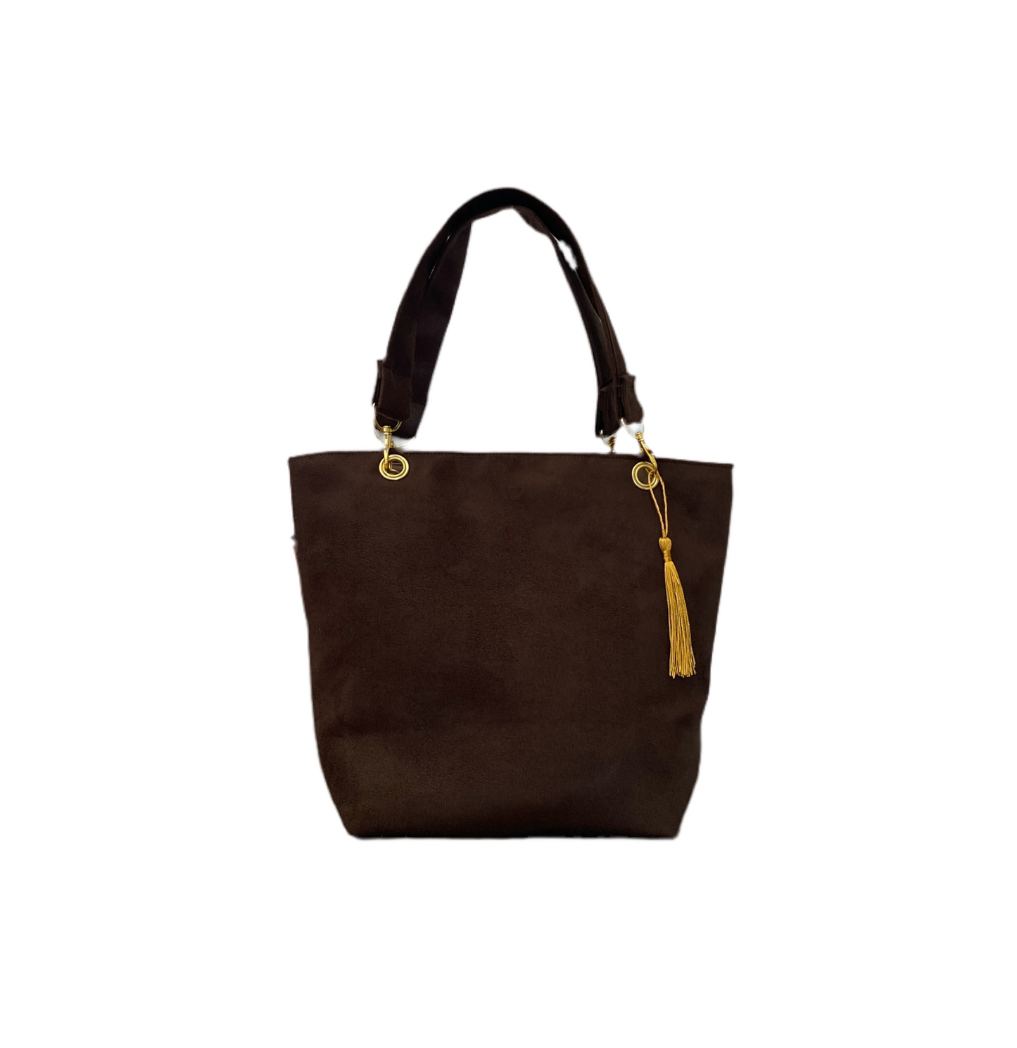 Sac à main en suédine marron Angelica