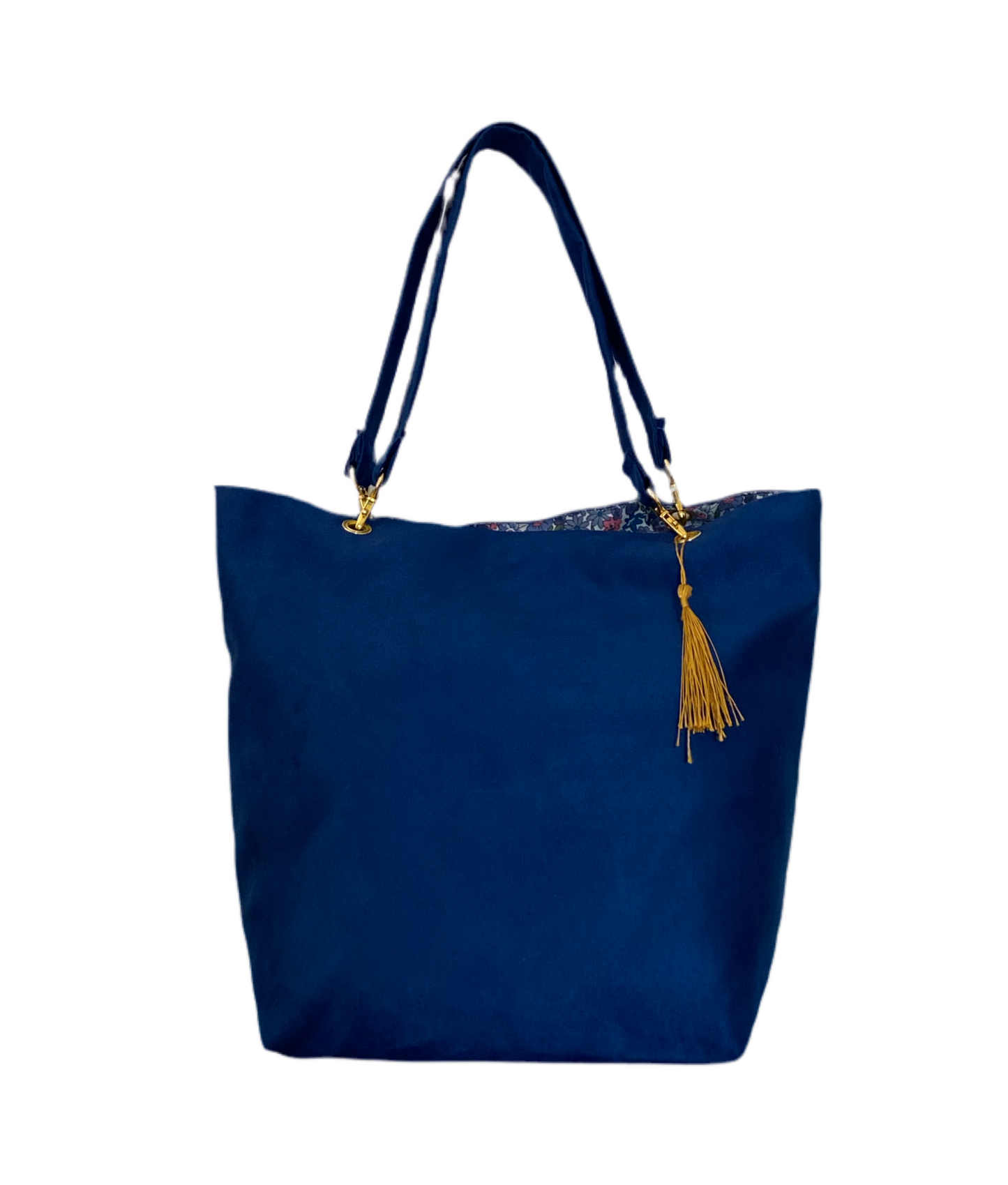 Sac cabas en suédine bleu roi Pervenche