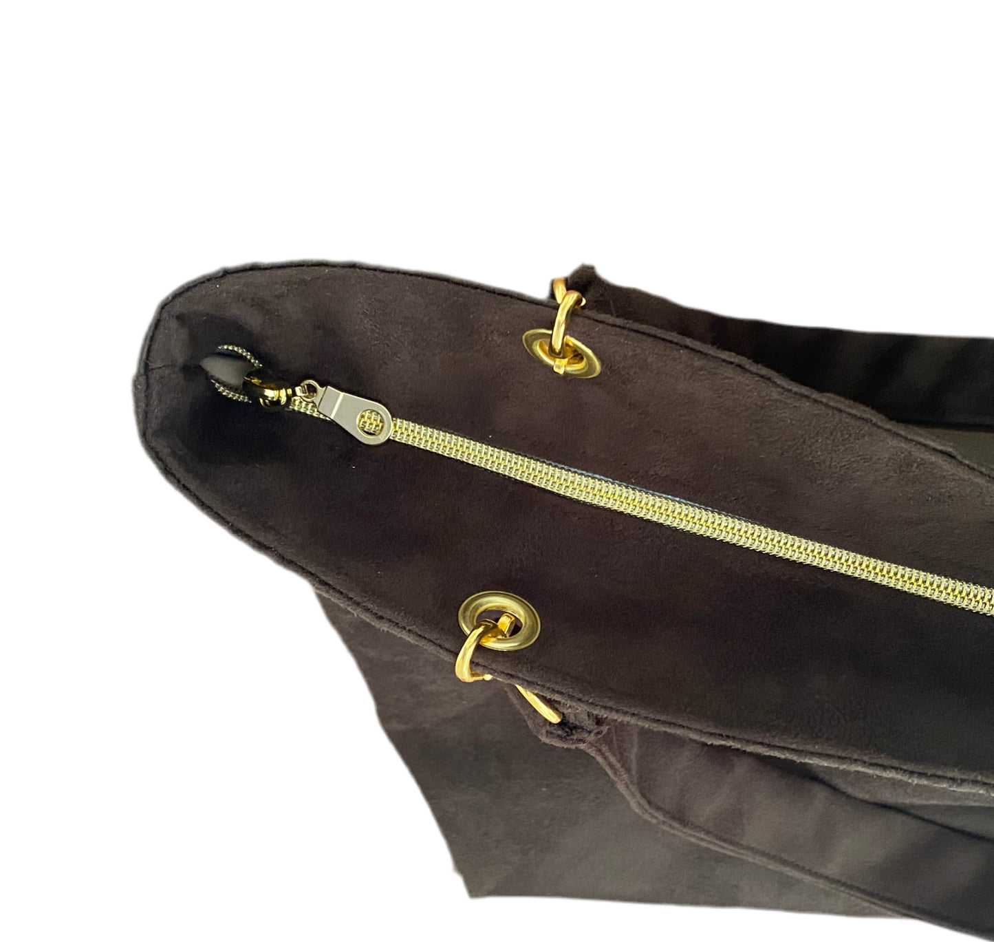 Sac à main en suédine marron Angelica
