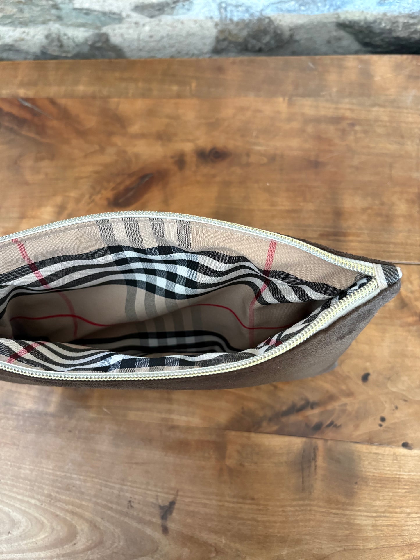 Pochette ouatée marron