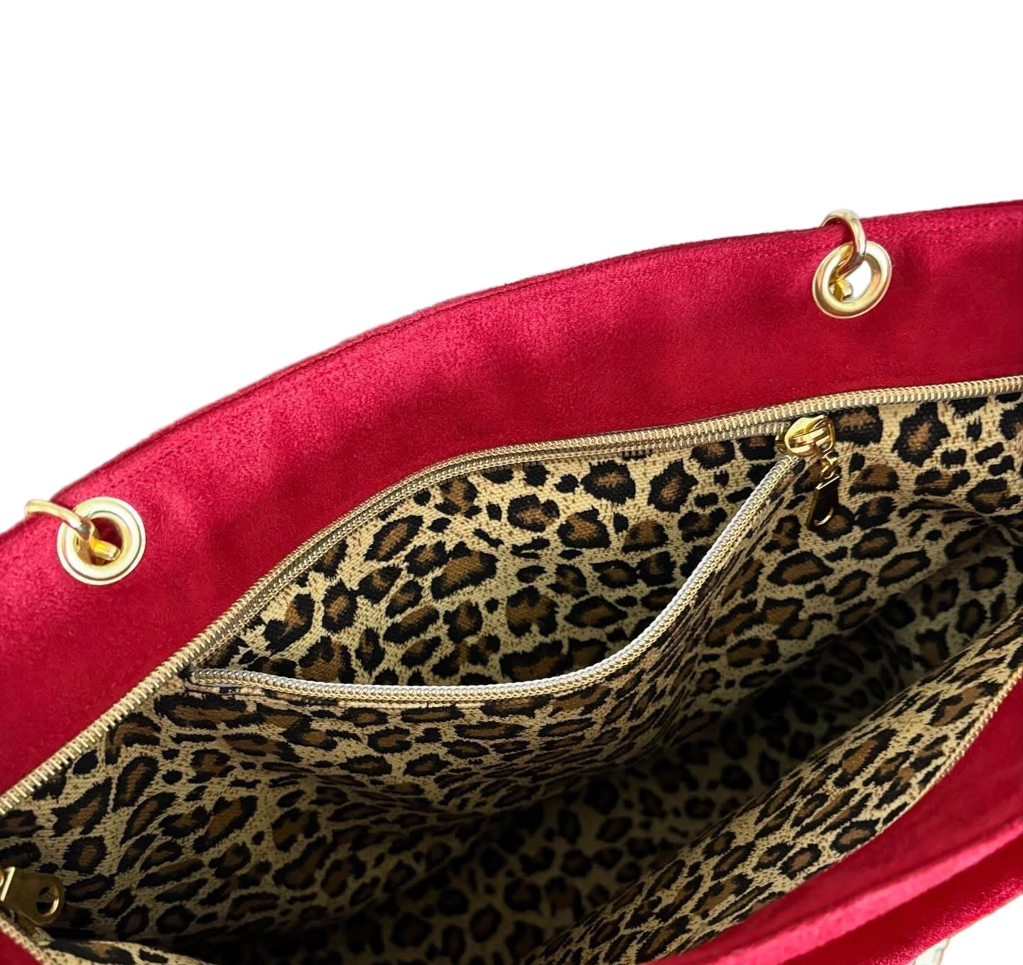 Sac cabas bicolore Léopard