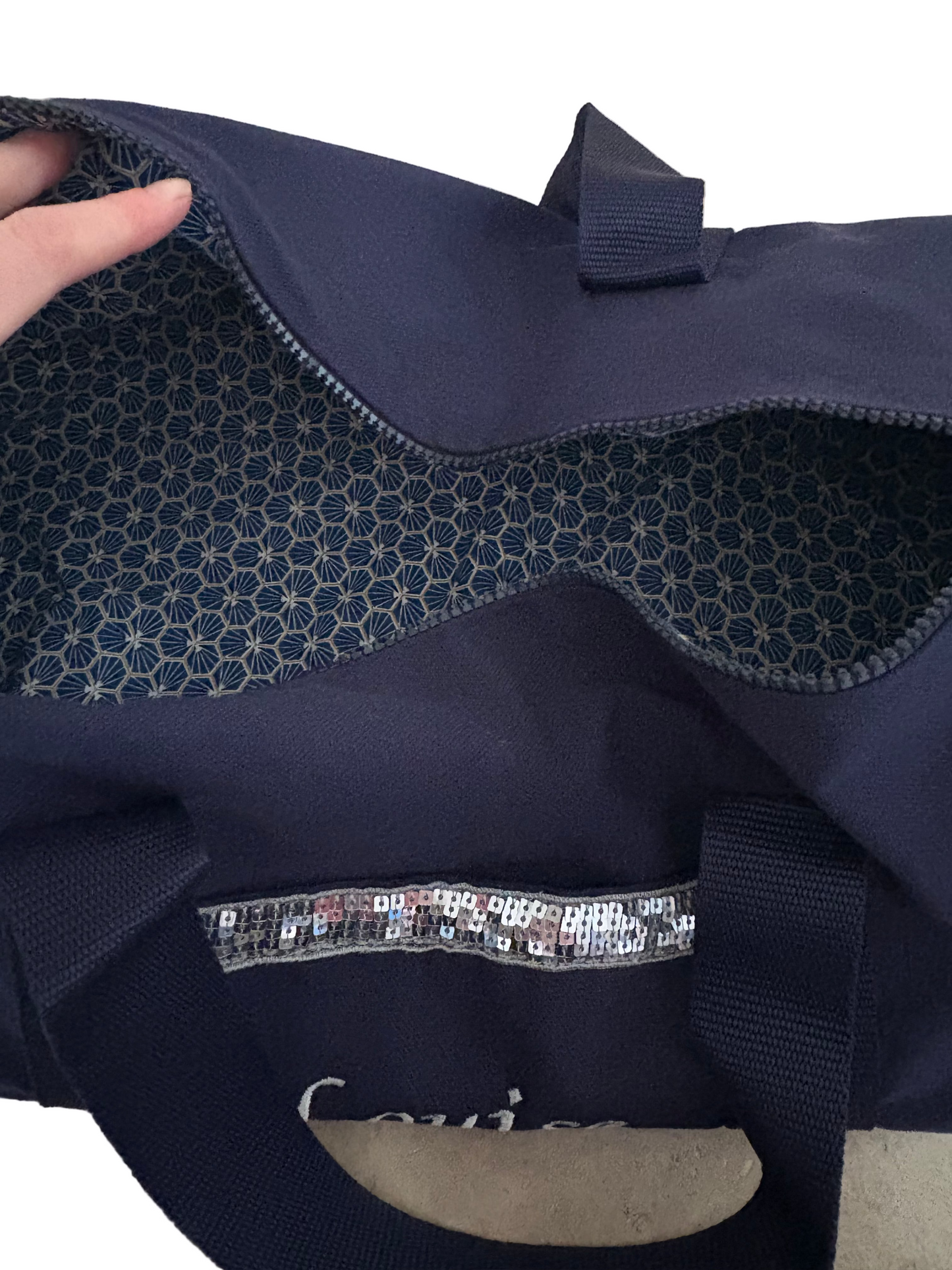 Sac polochon bleu marine "Louise"