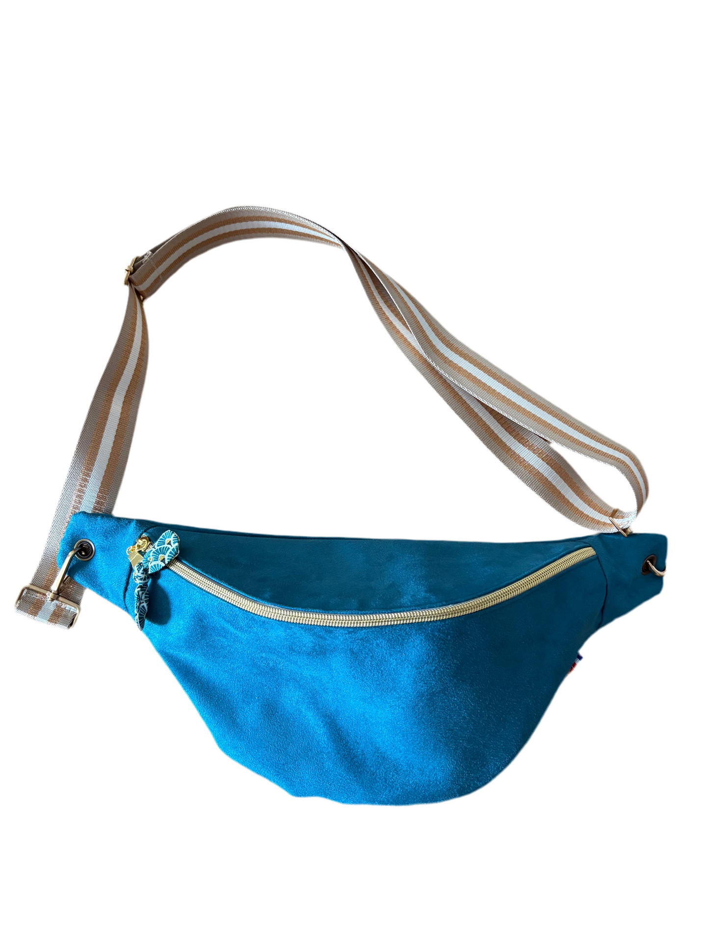 Banane en suédine turquoise Anémone