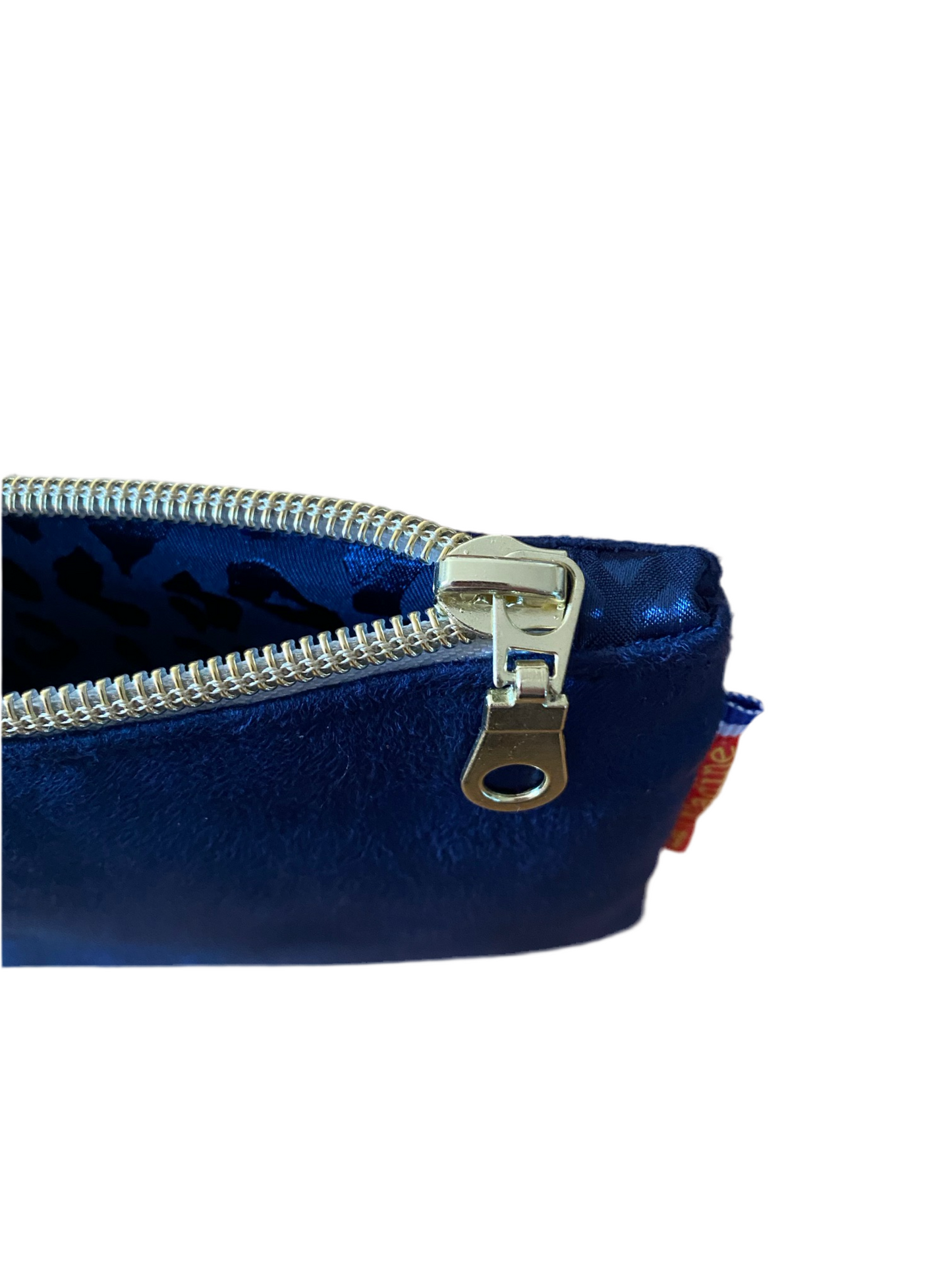 Mini pochette en suédine bleu foncé Jacinthe