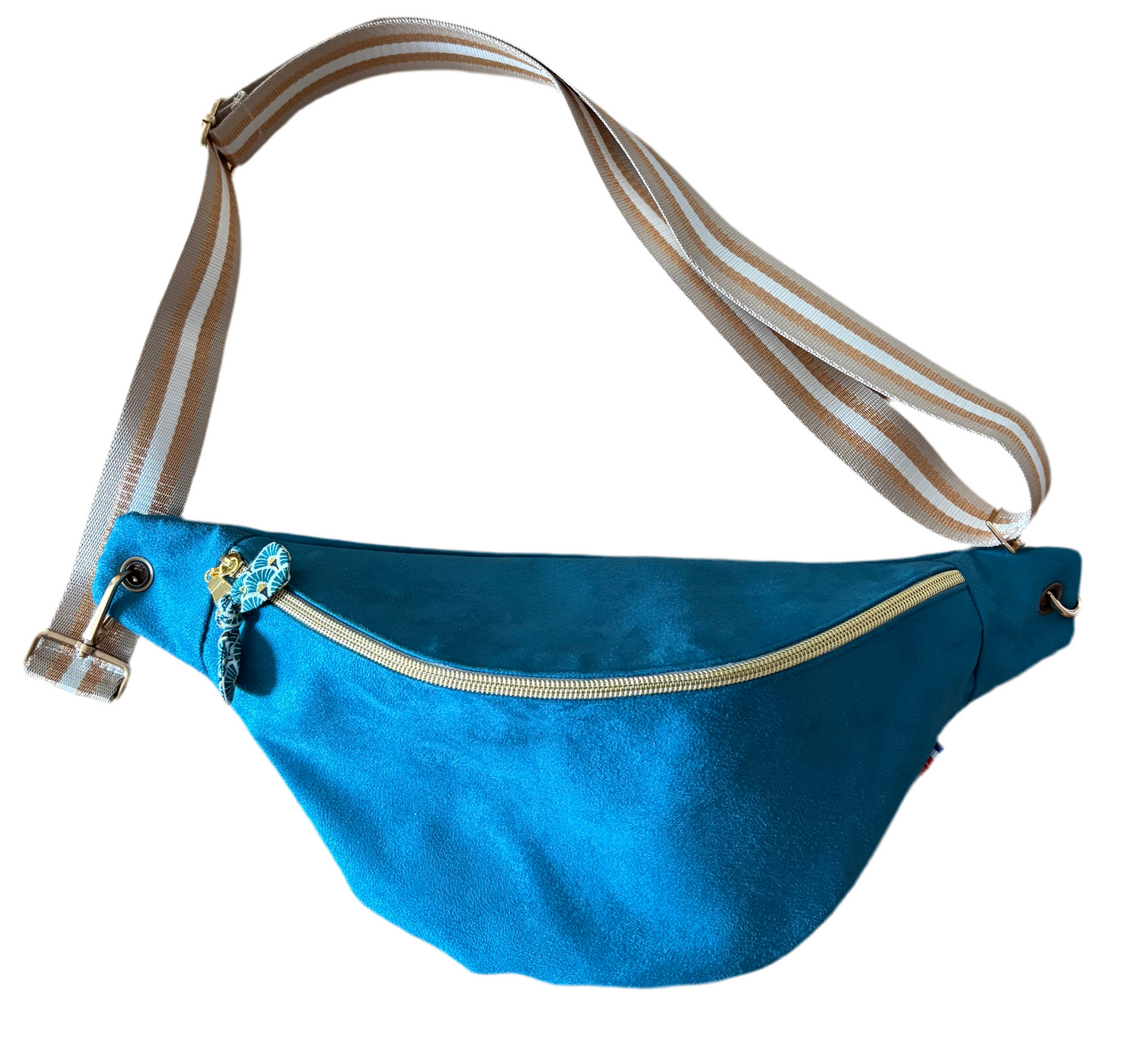 Banane en suédine turquoise Anémone