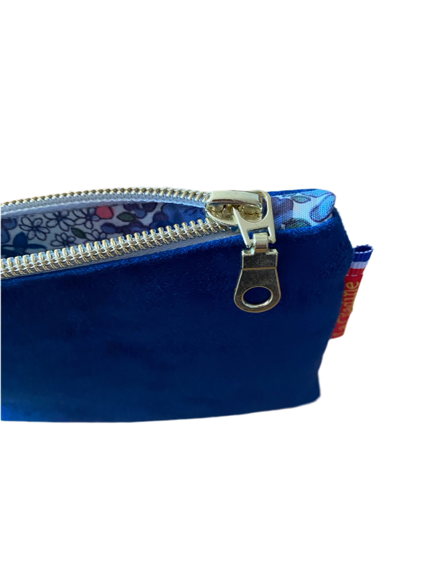 Mini pochette en suédine bleu roi Pervenche