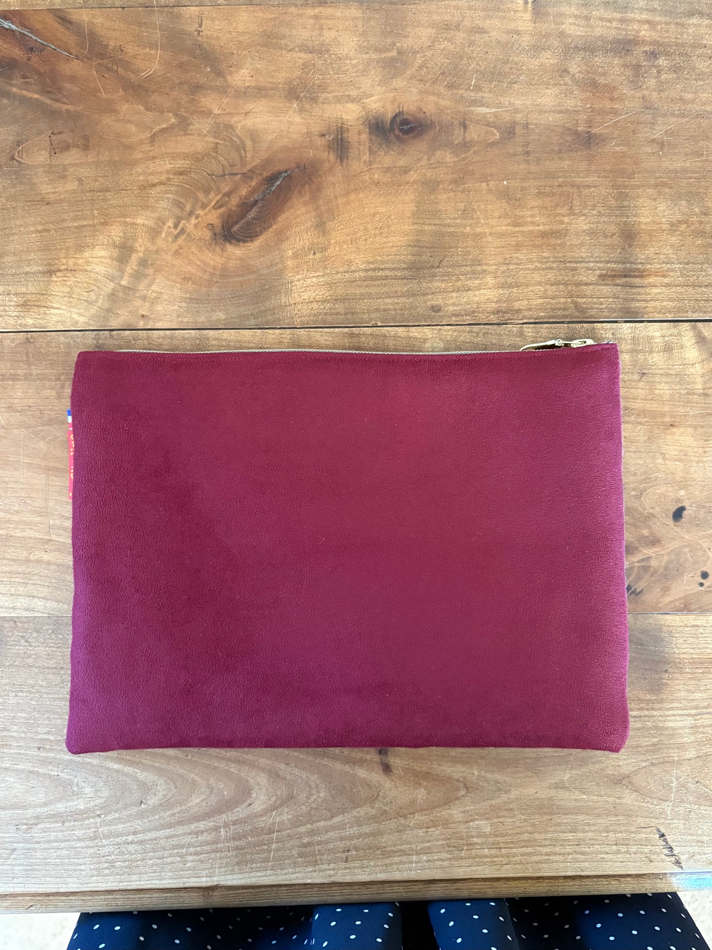 Pochette ouatée bordeaux
