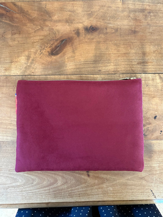 Pochette ouatée bordeaux
