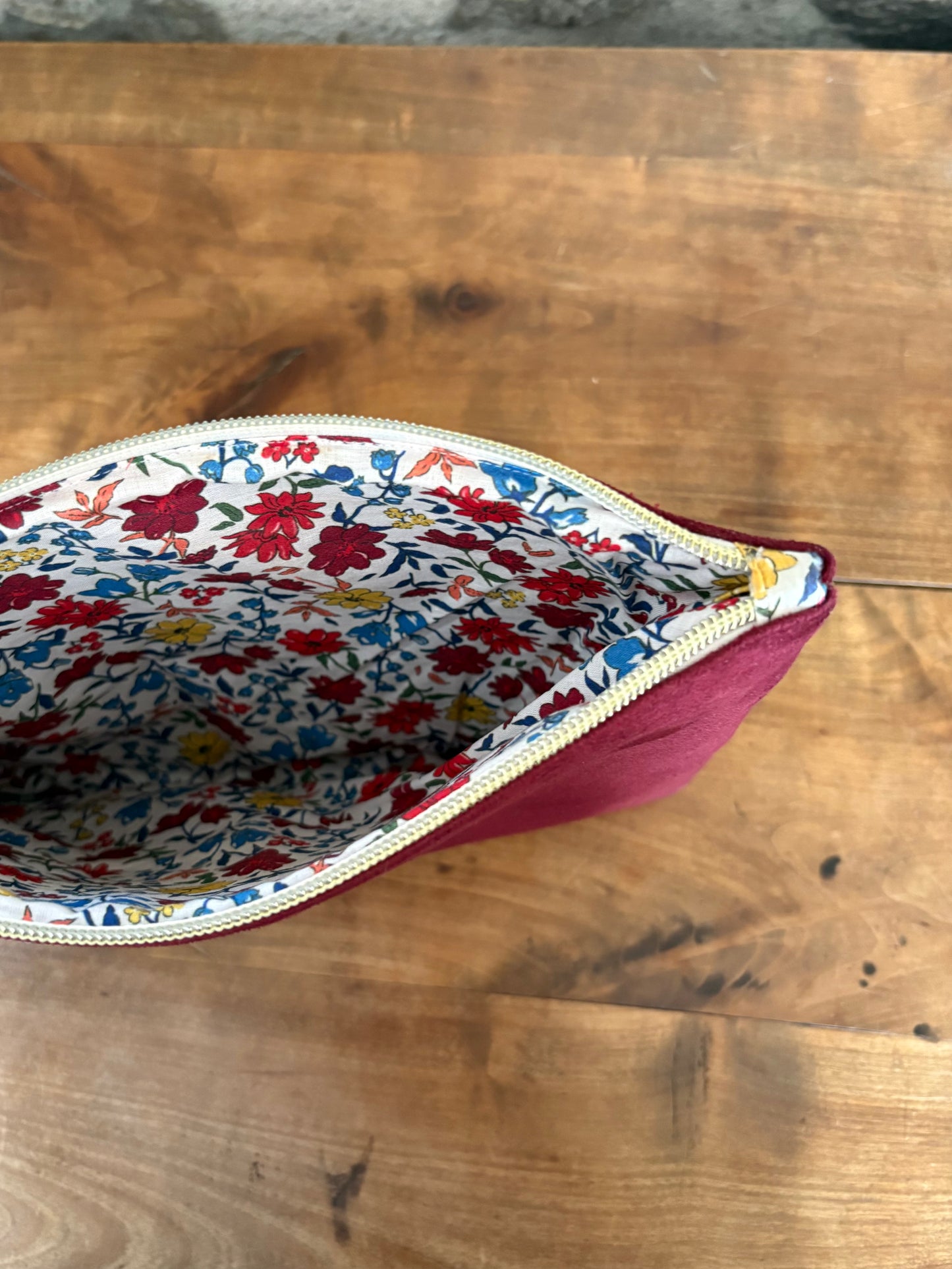 Pochette ouatée bordeaux