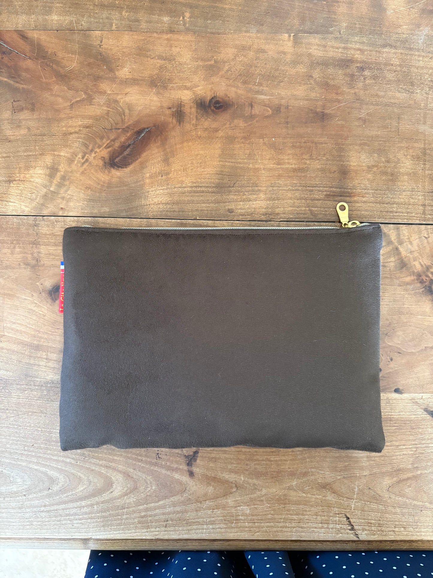 Pochette ouatée marron
