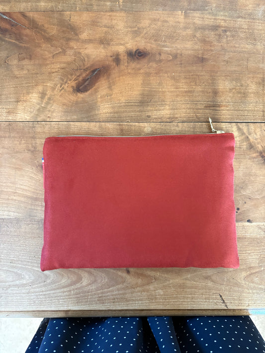 Pochette ouatée rouille
