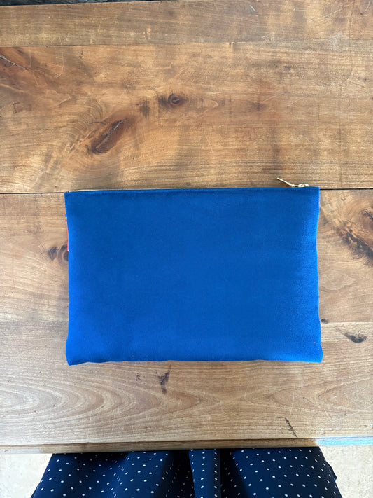 Pochette ouatée bleu roi