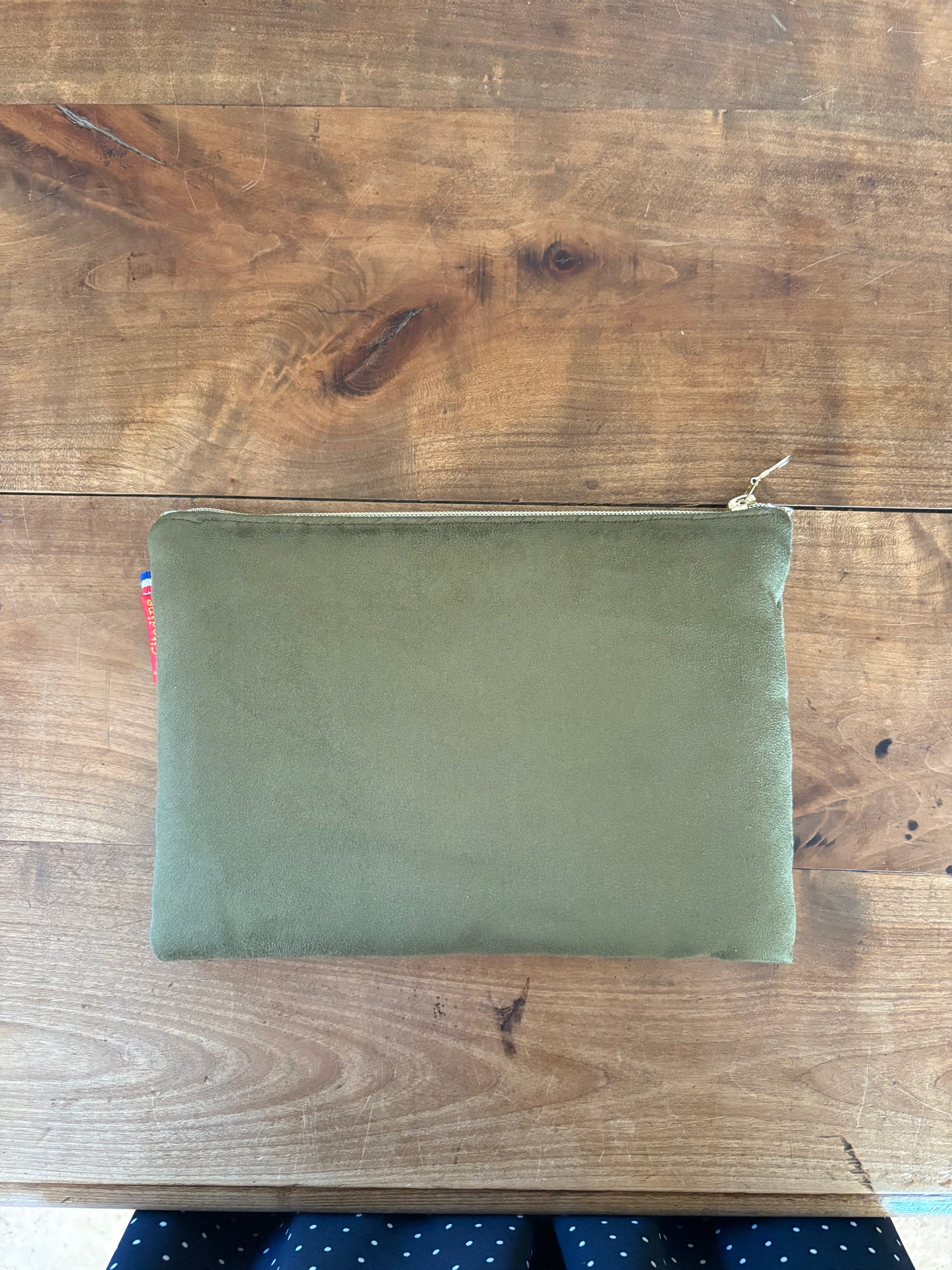 Pochette ouatée kaki