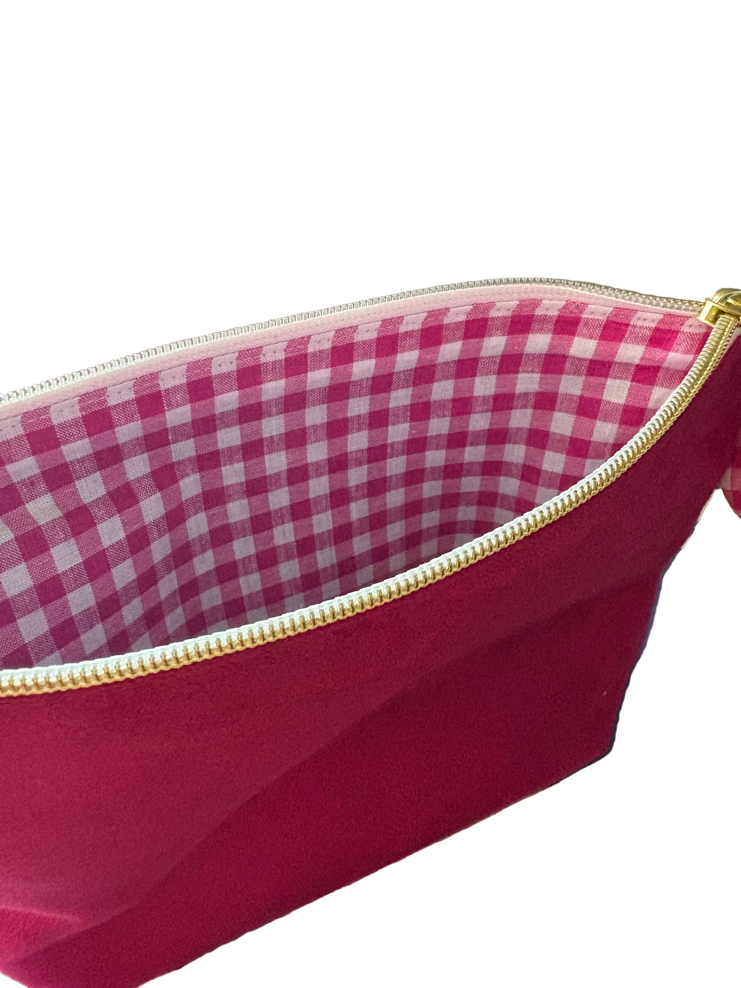 Trousse rose fuschia et vichy rose